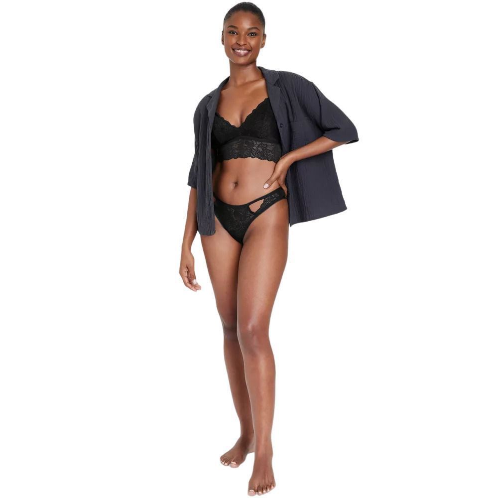 Women's Cut Out Lace Thong Auden Size M